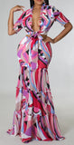 Pink Rose Skirt Set